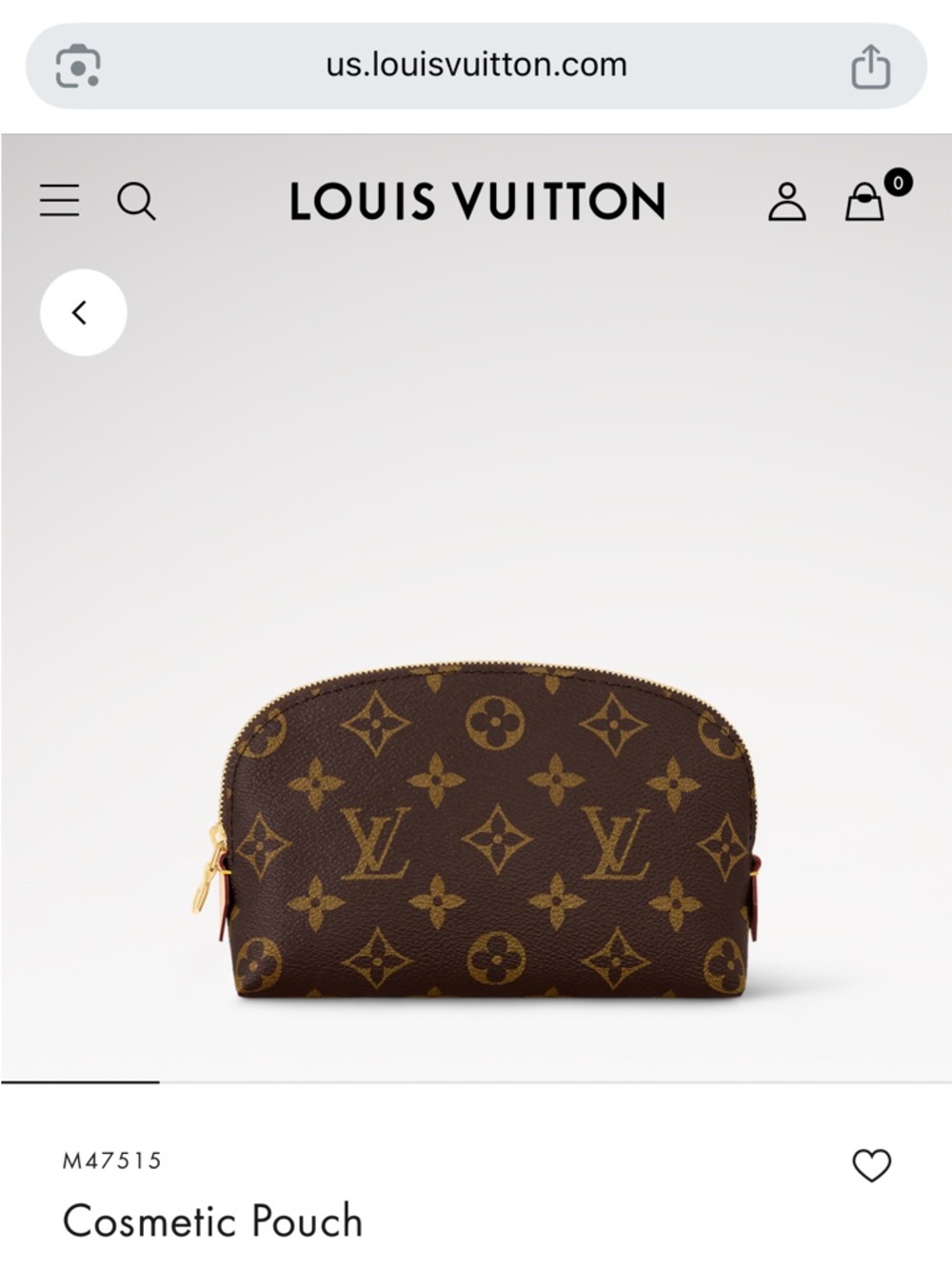 ๐ LOUIS VUITTON | BRAND NEW small cosmetic pouch M47515 - Picture 9 of 11